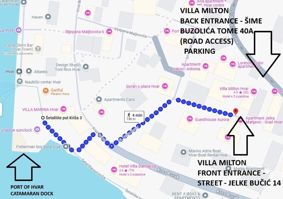 Villa Milton Hvar Hvar Town Esterno foto